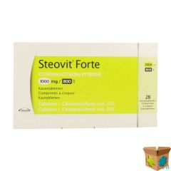 STEOVIT FORTE 1000MG/800IE KAUWTABL 28