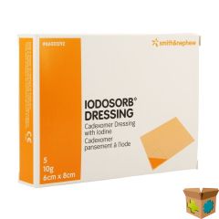 IODOSORB DRESSING 10G 6X 8CM 5 66001292