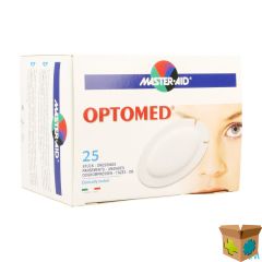 OPTOMED OOGKOMPRES ADH LATEXVRIJ 96X66MM 25 70119