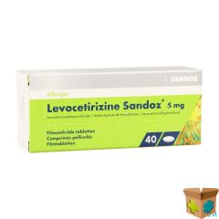 LEVOCETIRIZINE SANDOZ 5 MG COMP ENROB. 40 X 5 MG