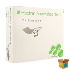 MEXTRA SUPERABSORBENT NF 10,0X10,0CM 10 610700