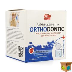 FITTYDENT ORTHODONTIC REINIGINGSET + BRUISTABL 32