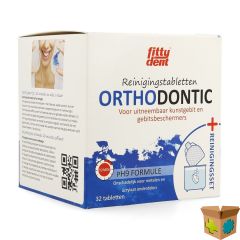 FITTYDENT ORTHODONTIC REINIGINGSET + BRUISTABL 32