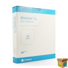 BIATAIN AG SCHUIMVERB N/ADH 10,0X10,0CM 5 39622