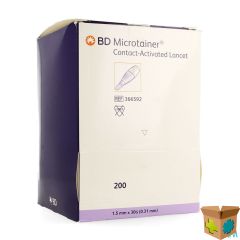BD MICROTAINER CONTACT ACTIVATED LANCET 200 366592