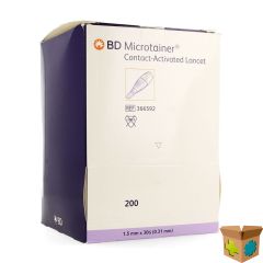 BD MICROTAINER CONTACT ACTIVATED LANCET 200 366592