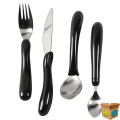 set bestek zwart 