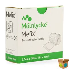 MEFIX ZELFKLEVENDE FIXATIE 2,5CMX10,0M 1 310250