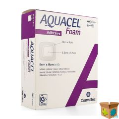 AQUACEL SCHUIMVERB ADH HYDROFIBER 8,0X 8,0CM 10