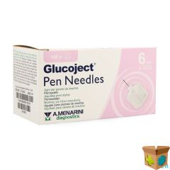GLUCOJECT PEN NEEDLES 6MM 32G