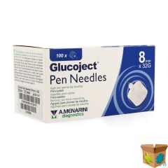 GLUCOJECT PEN NEEDLES 8MM 32G