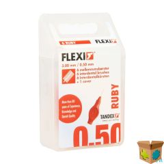FLEXI RED BORSTELTJE SUPER FINE INTERDENTAAL 6