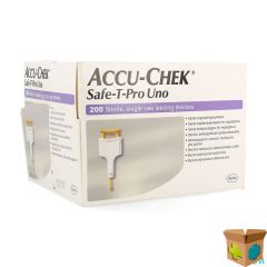 ACCU CHEK SAFE T PRO PLUS UNO STERIEL WEGWERP 200
