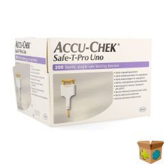 ACCU CHEK SAFE T PRO PLUS UNO STERIEL WEGWERP 200
