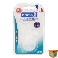 DODIE SPEEN PLAT GROTE HALS SIL. DEBIET3 +6M