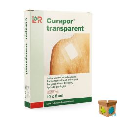 CURAPOR TRANSPARANT STERIEL 10CMX 8CM 5 13100