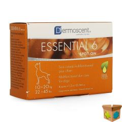 ESSENTIAL 6 SPOT-ON HOND 10-20KG PIPET 4X1,2ML