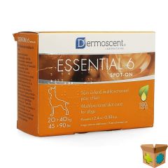 ESSENTIAL 6 SPOT-ON HOND 20-40KG PIPET 4X2,4ML
