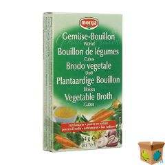 MORGA BOUILLONBLOKJE Z/ZOUT BIO 8X8G REVOGAN