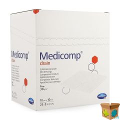MEDICOMP DRAIN KP STER 10X10CM 25X2 4215356
