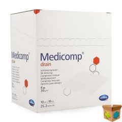 MEDICOMP DRAIN KP STER 10X10CM 25X2 4215356