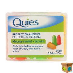 QUIES OORDOPPEN SCHUIM FLUO A/LAWAAI 6 PAAR