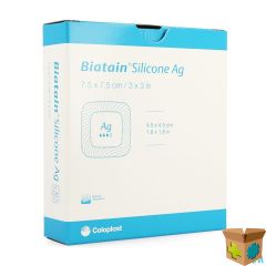 BIATAIN SILICONE AG 7,5X7.5CM 3
