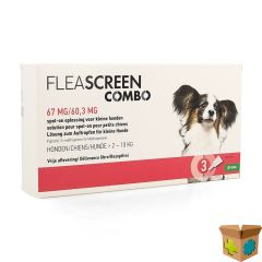FLEASCREEN COMBO 67MG/60,3MG SPOT ON HOND PIPET 3