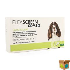 FLEASCREEN COMBO 134MG/120,6MG SPOT ON HOND PIP. 3