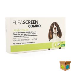 FLEASCREEN COMBO 134MG/120,6MG SPOT ON HOND PIP. 3