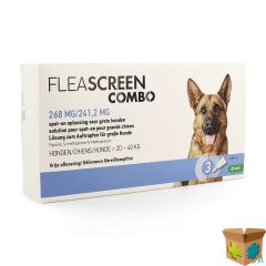 FLEASCREEN COMBO 268MG/241,2MG SPOT ON HOND PIP. 3