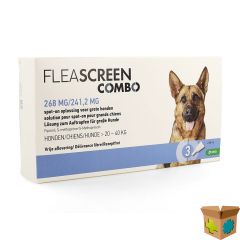FLEASCREEN COMBO 268MG/241,2MG SPOT ON HOND PIP. 3