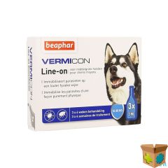 BEAPHAR VERMICON LINE-ON MIDDELGROTE HOND 3X3ML