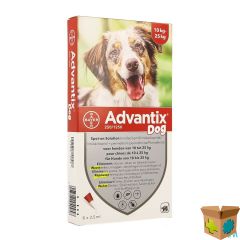 ADVANTIX 250/1250 HONDEN 10<25KG FL 6X2,5ML
