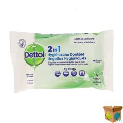 DETTOL 2IN1 HYGIENISCHE DOEKJES 12