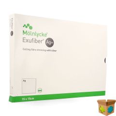 EXUFIBER AG GEL.FIBRE DRESSING STER 15 X 15CM 10