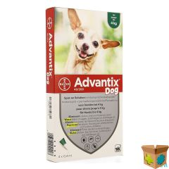 ADVANTIX 40/ 200 HONDEN < 4KG FL 4X0,4ML