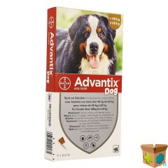 ADVANTIX DOG SPOT-ON OPL HOND 40-60KG PIPET 4X6ML
