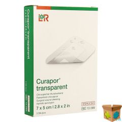 CURAPOR TRANSPARANT STERIEL 7CMX 5CM 5 13099