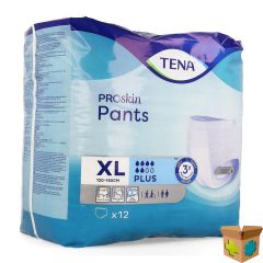 TENA PROSKIN PANTS PLUS EXTRA LARGE 12