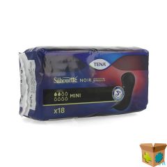 TENA SILHOUETTE MINI NOIR PAD 18