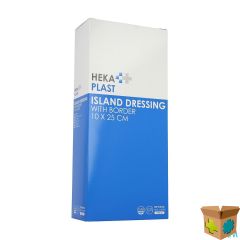 HEKAPLAST BORDER EILANDPLEISTER STERIEL 10X25CM 25