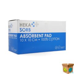 HEKASORB ABSORB. VERBAND NIET STERIEL 10X10CM 50