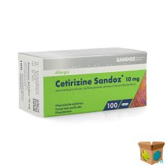 CETIRIZINE SANDOZ 10MG FILMOMH TABL 100 X 10MG