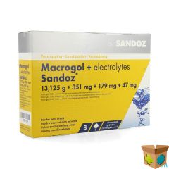 MACROGOL + ELECTR SANDOZ PDR CIROENSMAAK ZAKJE 8