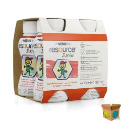 RESOURCE JUNIOR AARDBEI NF 4X200ML