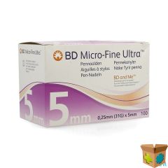BD MICROFINE ULTRA PENNAALD 0,25MMX5MM EASYFLOW100