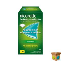 NICORETTE FRESHMINT KAUWGOM SUIKERVRIJ 105X4MG