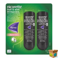 NICORETTE FRUIT&MINT 1MG MONDSPRAY SUIKERVR. 2X150