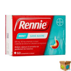 RENNIE MINT Z/SUIKER ZUIGTABL 60